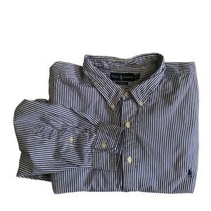 Ralph Lauren Classic Fit Mens Size 4XB Big Striped Button Down Long Sleeve Shirt